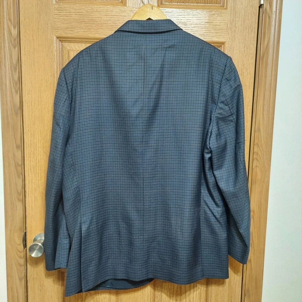 Jos. A. Bank Signature Collection‎ Tailored Fit Silk Wool Blue Blazer Jacket 48R